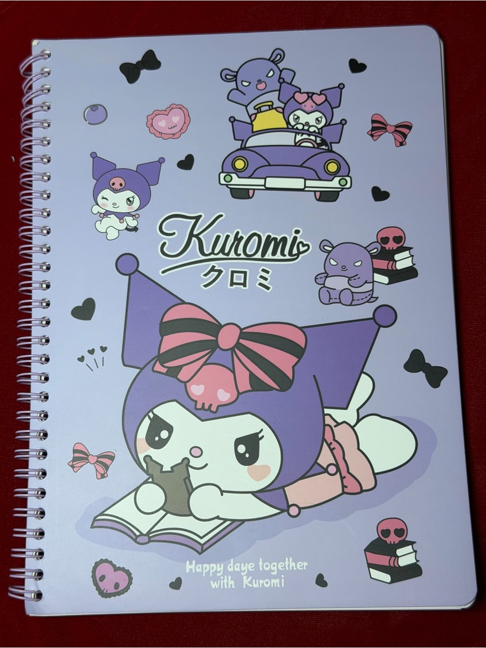 Kuromi Spiral Notebook — Lavender Character Cover